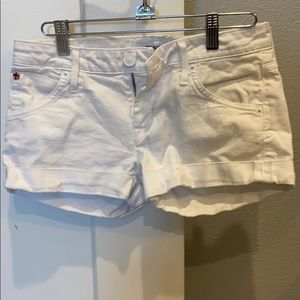Hudson white denim shorts 25